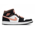 Air Jordan 1 Mid SE Peach Mocha White Black
