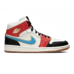 Air Jordan 1 Mid SE Sail Red Blue White
