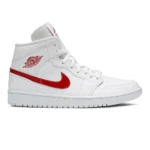 Air Jordan 1 Mid White University Red