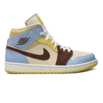 Air Jordan 1 Mid x Maison Château Rouge "Fearless" Pale Vanilla Cinnamon