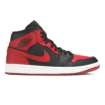 Air Jordan 1 Mid "Banned" Black University Red