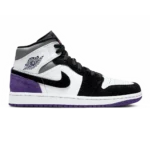Air Jordan 1 Mid SE White Black Varsity Purple