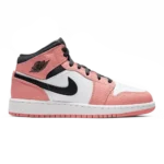 Air Jordan 1 Mid GS Pink Quartz DK Smoke White