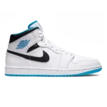 Air Jordan 1 Mid Laser Blue White Black