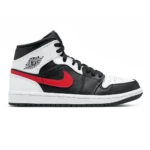 Air Jordan 1 Mid Black Chile Red White
