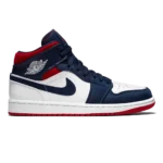 Air Jordan 1 Mid SE "Olympic" White Midnight Navy Red