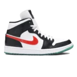 Air Jordan 1 Mid "Alternate Swoosh" Black University Red White Green