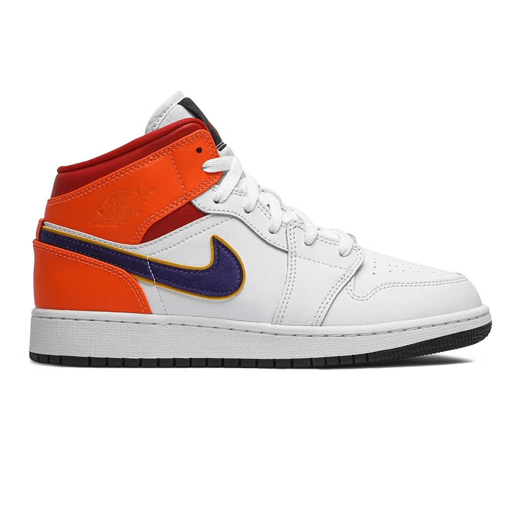 1 Air Jordan 1 Mid White Court Purple Teal – תמונה 1