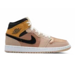 Air Jordan 1 Mid SE Particle Beige Metallic Red Bronze Black