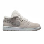 Air Jordan 1 Low "Sherpa Fleece"Grey White