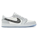 Air Jordan 1 Low x Dior Wolf Grey Sail Photon Dust White