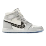 Air Jordan 1 High x Dior Wolf Grey Sail Photon Dust