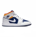 Air Jordan 1 Mid White Deep Royal Blue