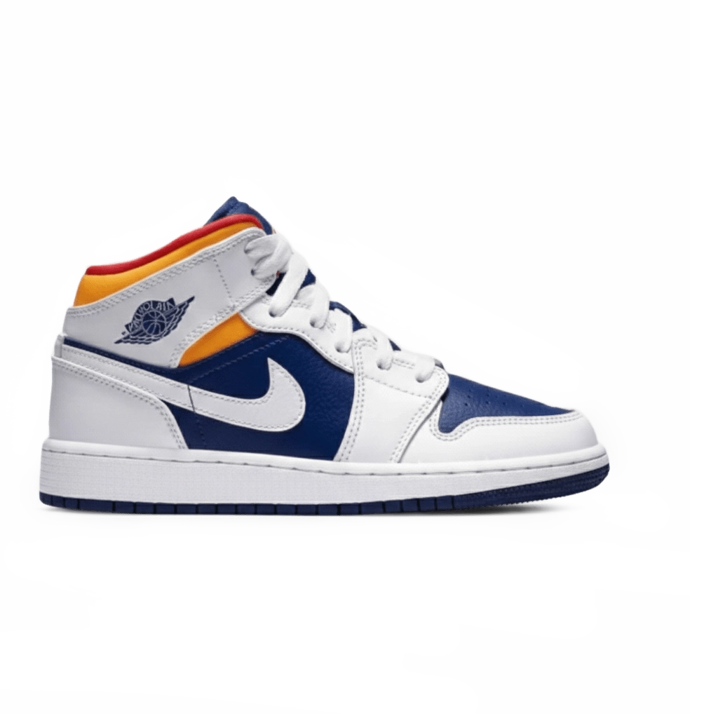 1 Air Jordan 1 Mid White Deep Royal Blue – תמונה 1
