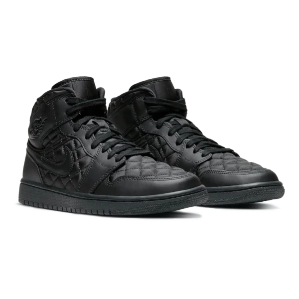 ⁦Air Jordan 1 Mid SE Black Quilted⁩ – תמונה ⁦2⁩