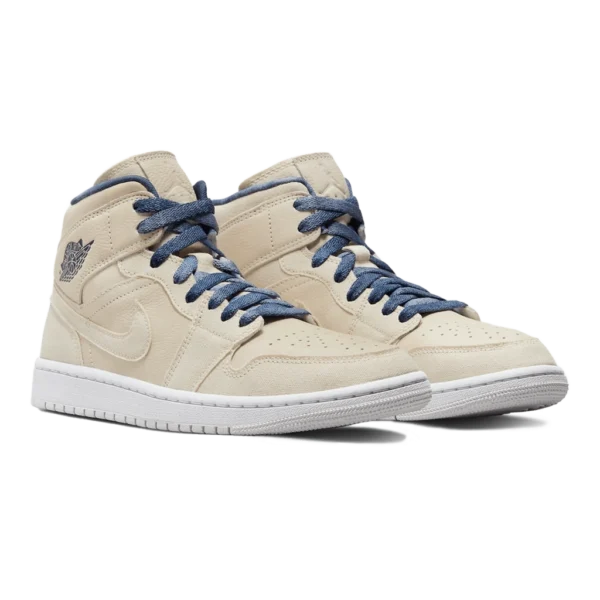 ⁦Air Jordan 1 Mid SE Summit White Midnight Navy⁩ – תמונה ⁦2⁩