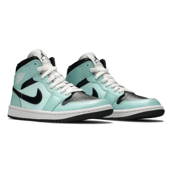 ⁦Air Jordan 1 Mid Aqua Black⁩ – תמונה ⁦2⁩