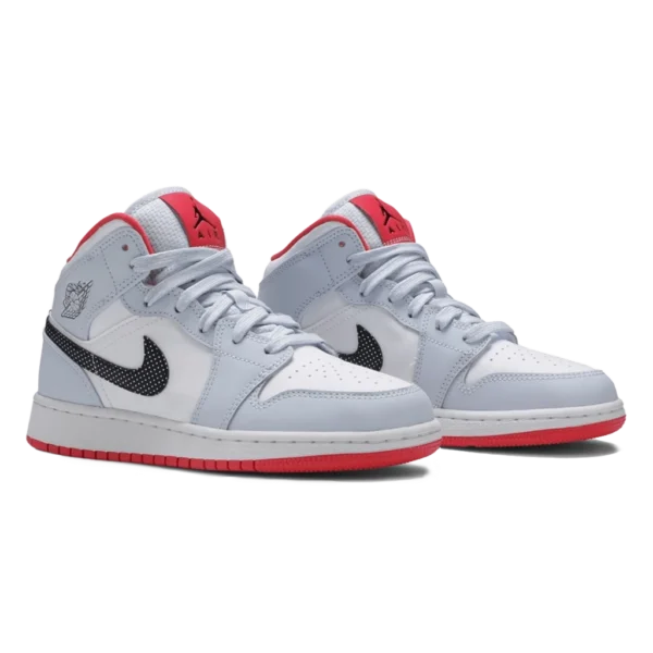 ⁦Air Jordan 1 Mid Half Blue Black White⁩ – תמונה ⁦2⁩