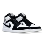⁦Air Jordan 1 Mid SE "Diamond" Black White⁩ – תמונה ⁦2⁩
