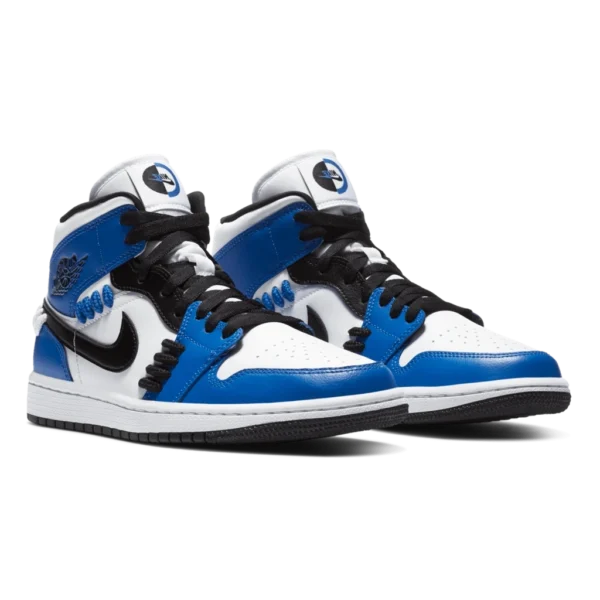 ⁦Air Jordan 1 Mid "Sisterhood" Game Royal Black White⁩ – תמונה ⁦2⁩