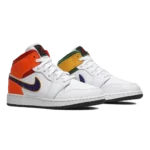 ⁦Air Jordan 1 Mid White Court Purple Teal⁩ – תמונה ⁦2⁩