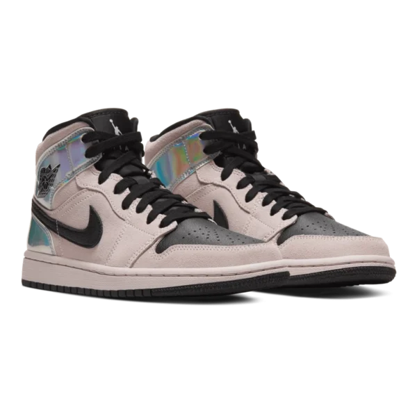 ⁦Air Jordan 1 Mid "Iridescent" Barely Rose Black⁩ – תמונה ⁦2⁩