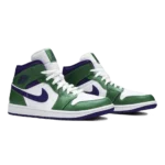 ⁦Air Jordan 1 Mid SE Aloe Verde Court Purple White⁩ – תמונה ⁦2⁩