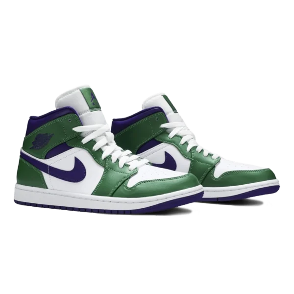 ⁦Air Jordan 1 Mid SE Aloe Verde Court Purple White⁩ – תמונה ⁦2⁩