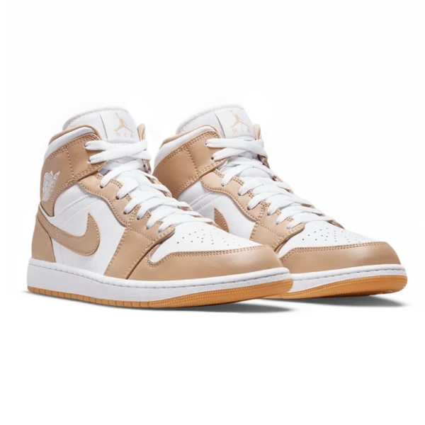 ⁦Air Jordan 1 Mid Tan White Gum⁩ – תמונה ⁦2⁩