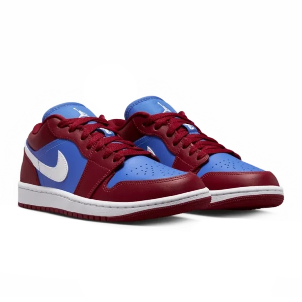 ⁦Air Jordan 1 Low Deep Red Blue Pomegranate⁩ – תמונה ⁦2⁩