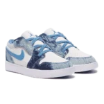 ⁦Air Jordan 1 Low Washed Denim White⁩ – תמונה ⁦2⁩