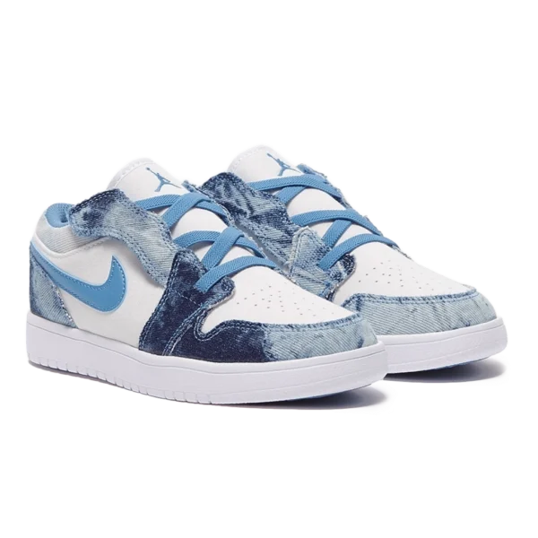 ⁦Air Jordan 1 Low Washed Denim White⁩ – תמונה ⁦2⁩