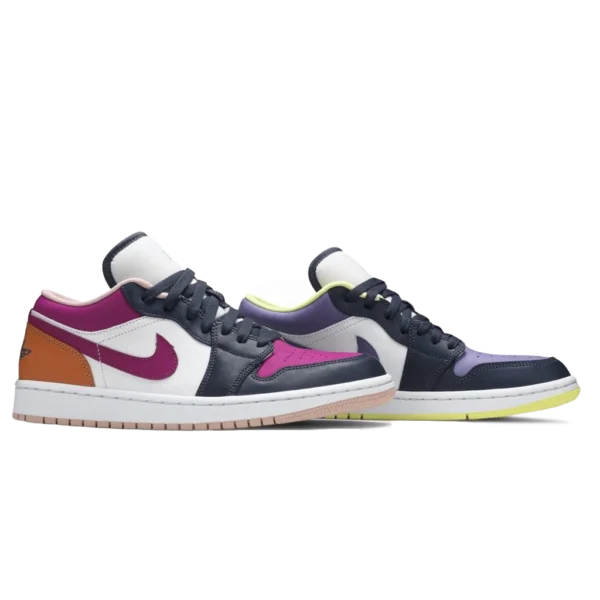 ⁦Air Jordan 1 Low Mismatched Purple Magenta⁩ – תמונה ⁦2⁩
