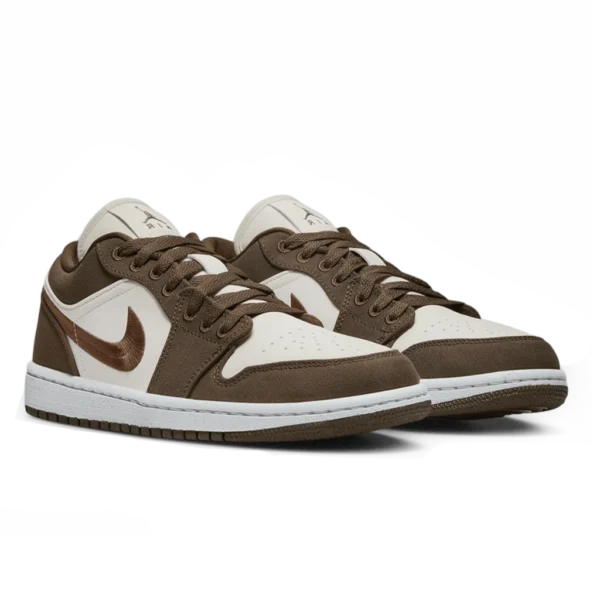 ⁦Air Jordan 1 Low Light Olive White Sail⁩ – תמונה ⁦2⁩