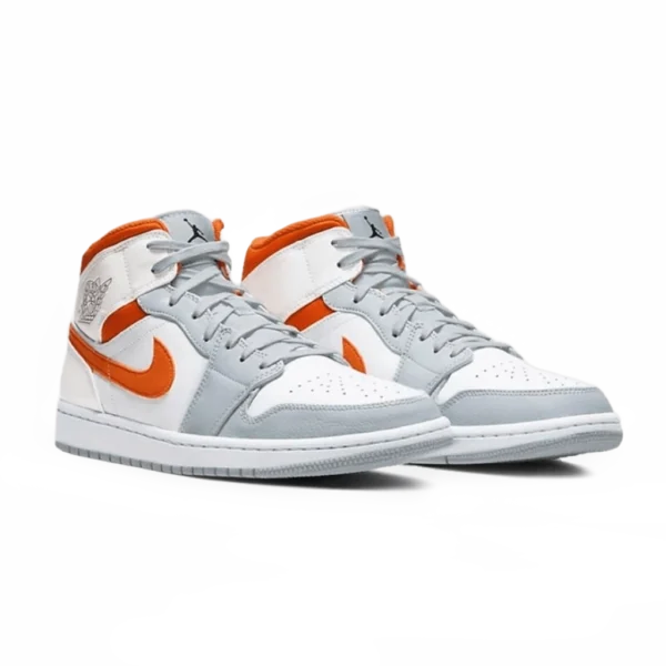 ⁦Air Jordan 1 Mid Starfish White Pure Platinum Sail⁩ – תמונה ⁦2⁩