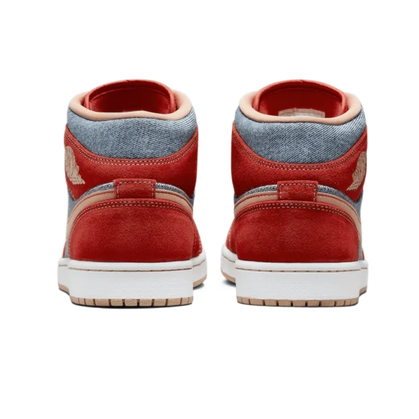⁦Air Jordan 1 Mid Denim Red⁩ – תמונה ⁦3⁩