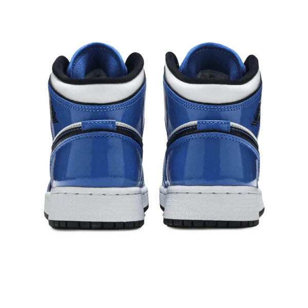 ⁦Air Jordan 1 Mid Signal Blue White Black⁩ – תמונה ⁦3⁩