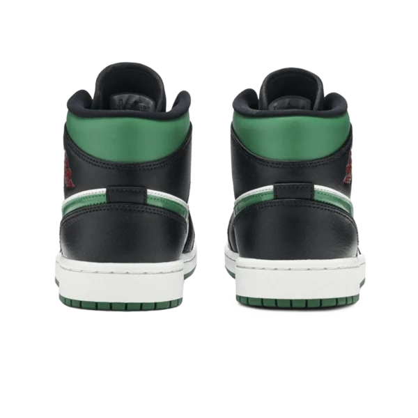 ⁦Air Jordan 1 Mid Pine Green White Black⁩ – תמונה ⁦3⁩