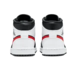 ⁦Air Jordan 1 Mid Black Chile Red White⁩ – תמונה ⁦3⁩