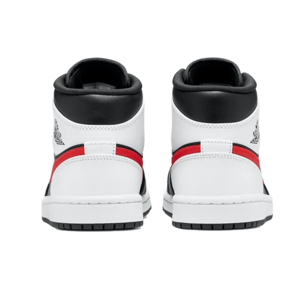 ⁦Air Jordan 1 Mid Black Chile Red White⁩ – תמונה ⁦3⁩