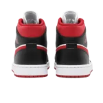 ⁦Air Jordan 1 Mid White Gym Red Black⁩ – תמונה ⁦3⁩