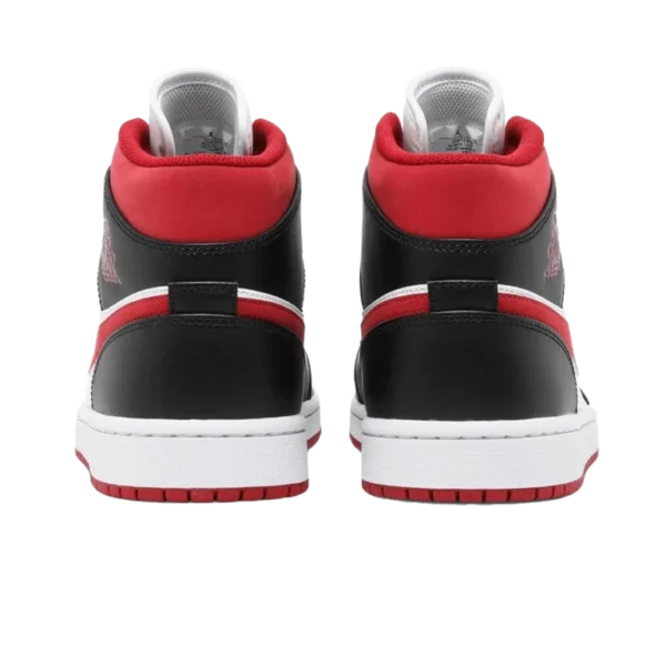 ⁦Air Jordan 1 Mid White Gym Red Black⁩ – תמונה ⁦3⁩