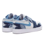 ⁦Air Jordan 1 Low Washed Denim White⁩ – תמונה ⁦3⁩