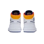 ⁦Air Jordan 1 Mid White Deep Royal Blue⁩ – תמונה ⁦3⁩
