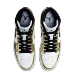⁦Air Jordan 1 Mid SE Metallic Gold Black White⁩ – תמונה ⁦4⁩