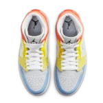 ⁦Air Jordan 1 Mid "To My First Coach" Sail White Light Zitron Yellow⁩ – תמונה ⁦4⁩