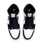 ⁦Air Jordan 1 Mid SE "Diamond" Black White⁩ – תמונה ⁦4⁩