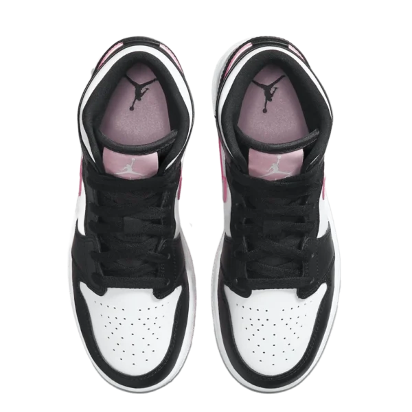 ⁦Air Jordan 1 Mid White Black Light Arctic Pink⁩ – תמונה ⁦4⁩