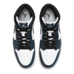 ⁦Air Jordan 1 Mid Armory Navy Black White⁩ – תמונה ⁦4⁩