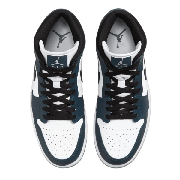 ⁦Air Jordan 1 Mid Armory Navy Black White⁩ – תמונה ⁦4⁩